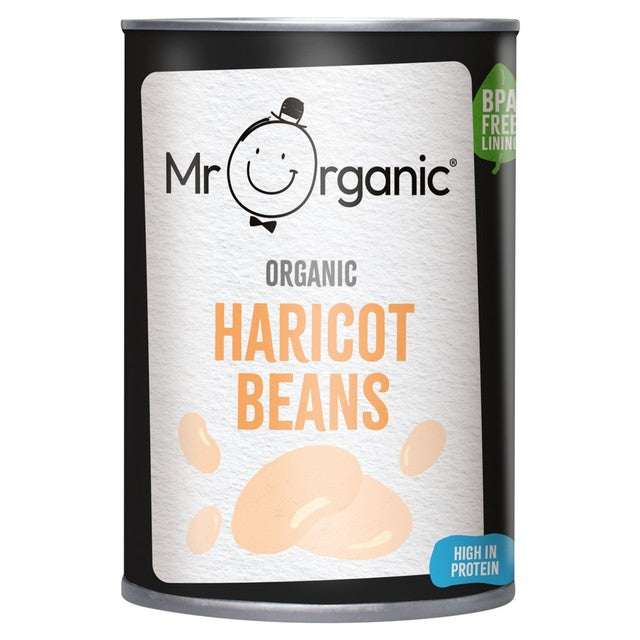 Mr Organic haricot beans 400g, imported from the UK