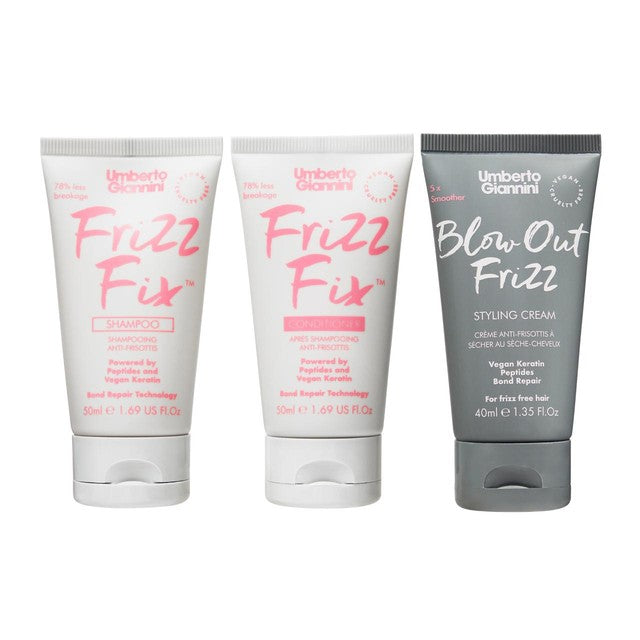Umberto Giannini Frizz Fix Kit 3 x 50ml travel set (British brand)