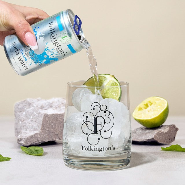 Folkington's club soda water 6 x 330ml cans - British product