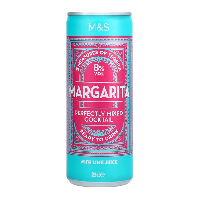 M&S Margarita canned cocktail 250ml, imported from the UK