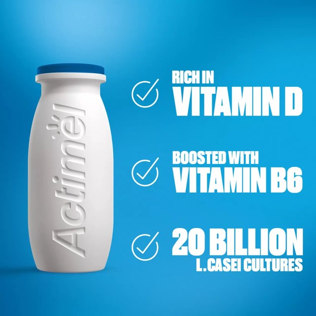 Actimel strawberry yoghurt drink 8x100g multipack - British product