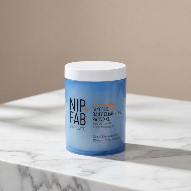 Nip & Fab Glycolic Fix exfoliating pads supersize 100 pads, imported from the UK