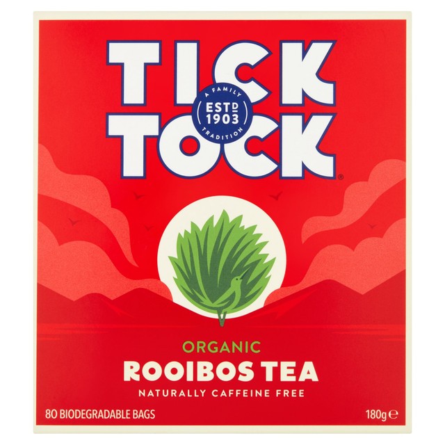 Tick Tock organic rooibos tea bags (British brand)