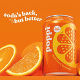 Poppi orange soda cans 330ml (British brand)