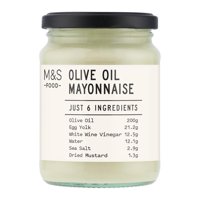 M&S Only 6 Ingredients olive oil mayonnaise, imported from the UK