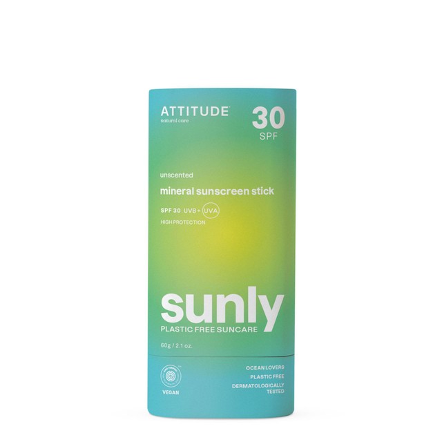 Attitude Sunly unscented sunscreen stick 60g - British product