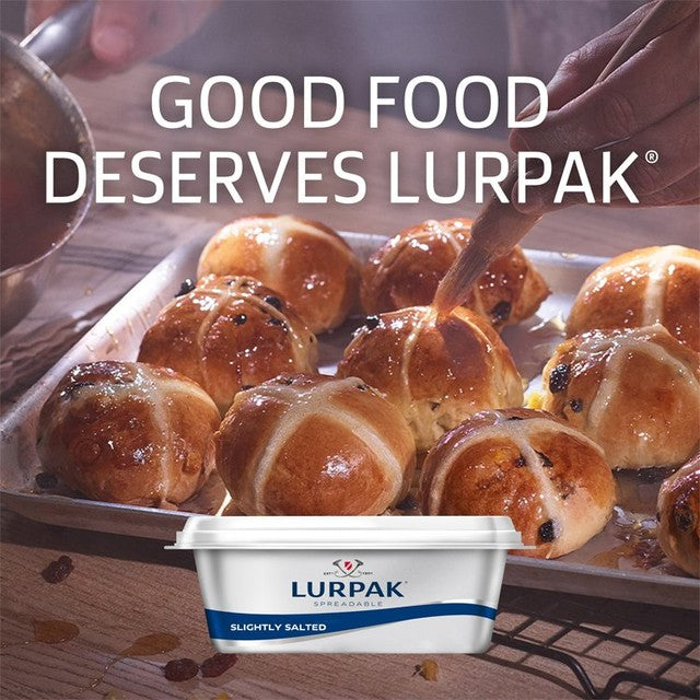 Lurpak Spreadable Butter Slightly Salted 250g, imported from the UK