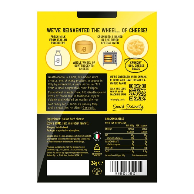 Serious Pig snacking cheese 24g (British brand)