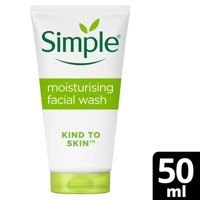 Simple Moisturising Facial Wash Travel Size 50ml (British brand)