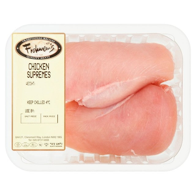 Frohweins skinless chicken breast fillets supremes 350g - British product