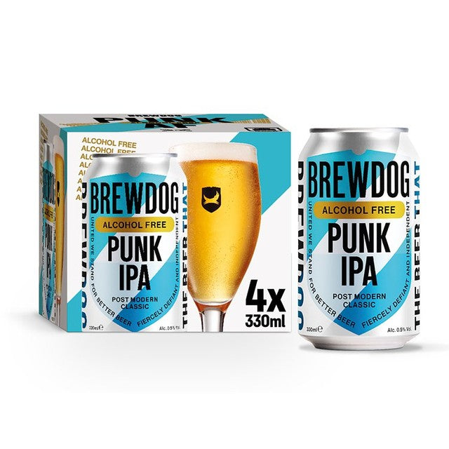 BrewDog Punk Alcohol Free IPA 0.5% beer 4 x 330ml - British product