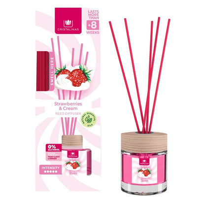 M&S Cristalinas Reed Diffuser Strawberries & Cream 35ml- Buy online at McGrocer
