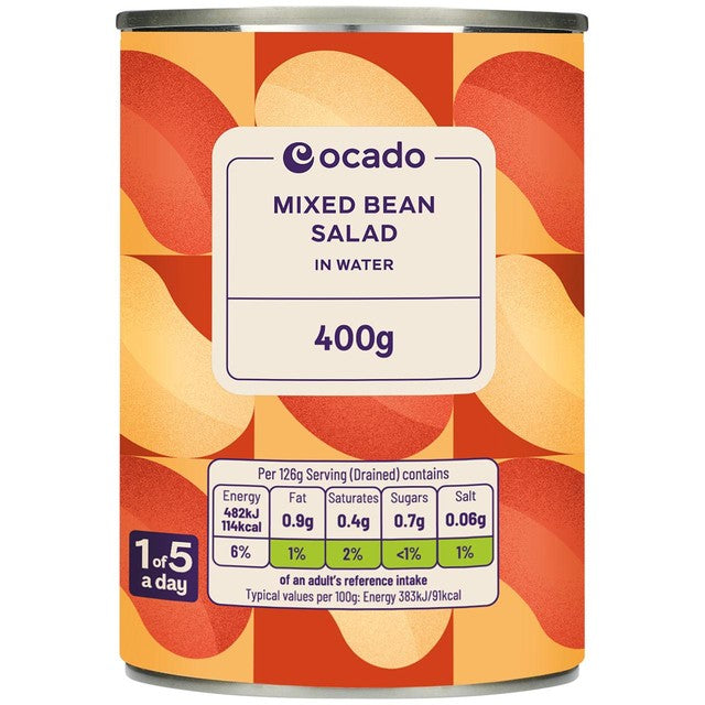 Ocado mixed bean salad in water 400g, imported from the UK
