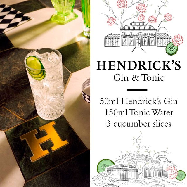 Hendrick's rose and cucumber infused gin 70cl, UK version