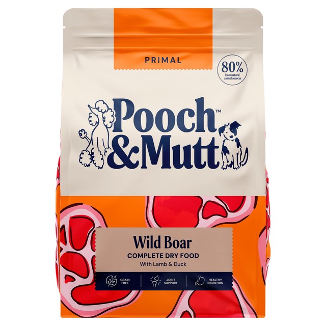 Pooch & Mutt Primal Wild Boar dry dog food 2kg (British brand)