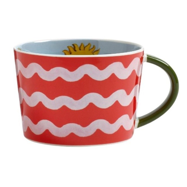 Eleanor Bowmer Electric Coast Sun Mug stoneware 13.5cm, imported from the UK