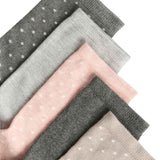 M&S super soft polka dot ankle socks 5-pack grey mix, UK version