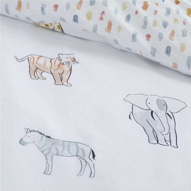 Catherine Lansfield Bianca Zoo Animals Single Duvet Set - British product
