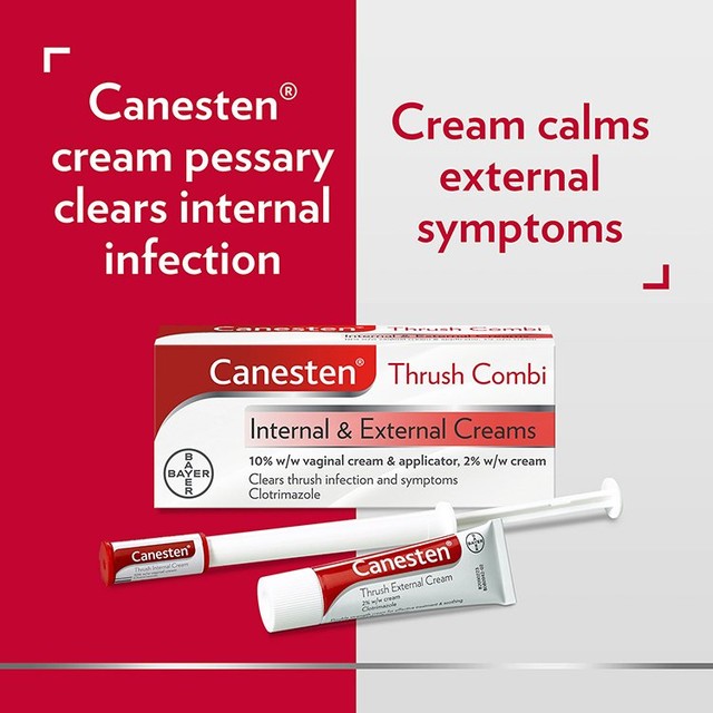 Canesten thrush internal and external cream combi 5g and 10g - British product