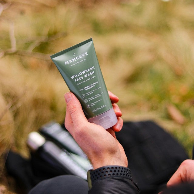 ManCave willow bark face wash 125ml, imported from the UK