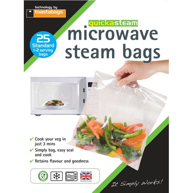 Toastabags microwave steam bags 25 bags (British brand)
