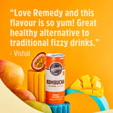 Remedy kombucha Mango Passion 4 x 330ml, imported from the UK