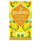 Pukka Herbs lemon ginger manuka honey herbal tea bags 20 bags, imported from the UK