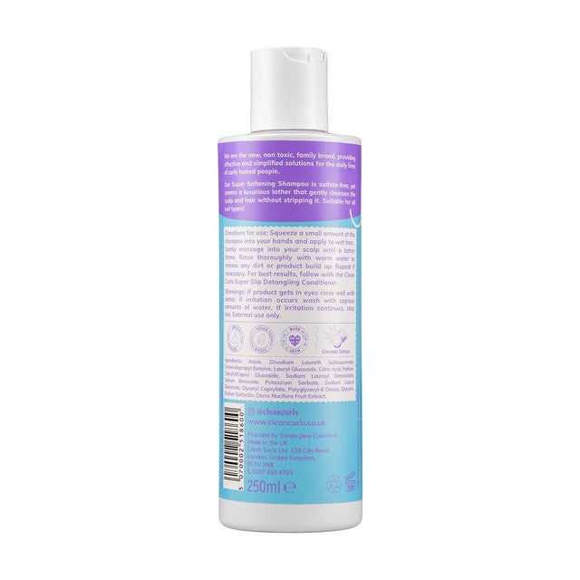Clean Curls Super Softening Shampoo 250ml - British product