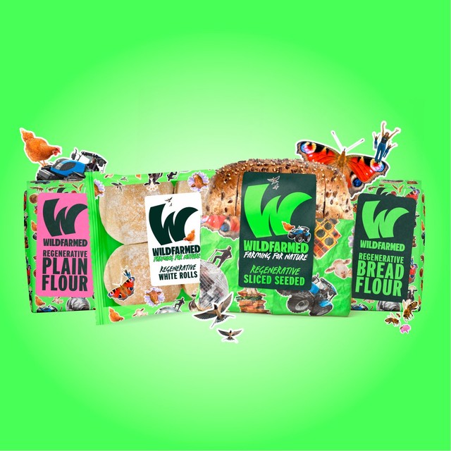 Wildfarmed seeded sliced bread 550g (British brand)