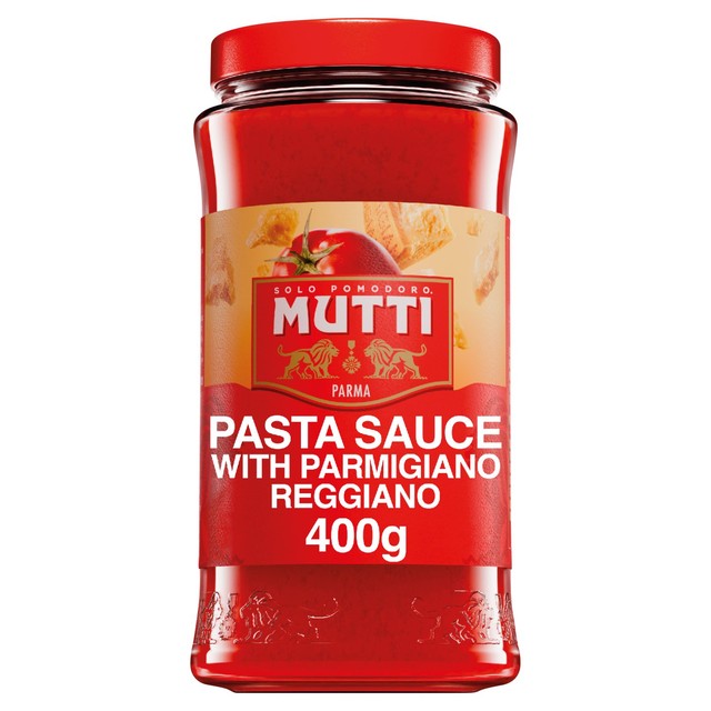 Mutti tomato and parmesan pasta sauce 400g, imported from the UK