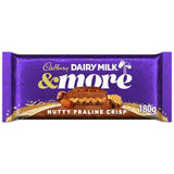 Cadbury nutty praline crisp chocolate bar 180g - British product