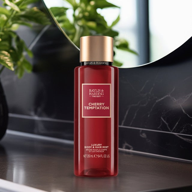 Baylis & Harding Cherry Temptation body and hair mist, UK version