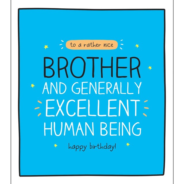 Pigment Happy Jackson brother birthday card 16cm x 17.6cm, UK version
