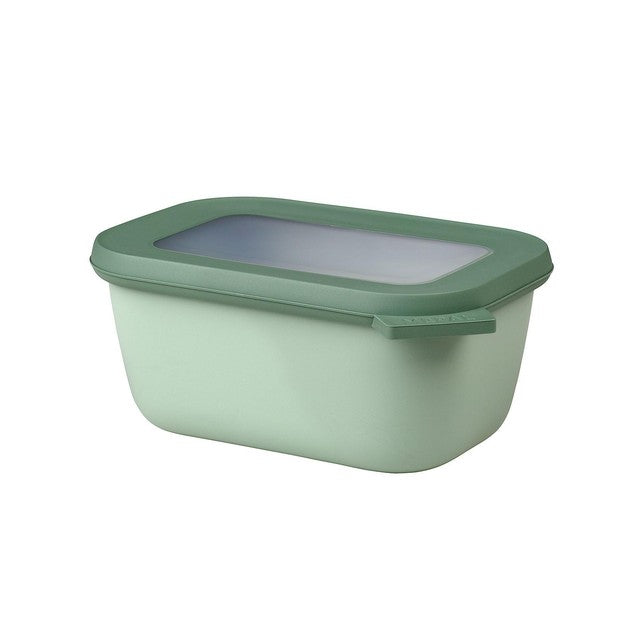 Mepal Cirqula rectangular storage container Nordic Sage 750ml, imported from the UK