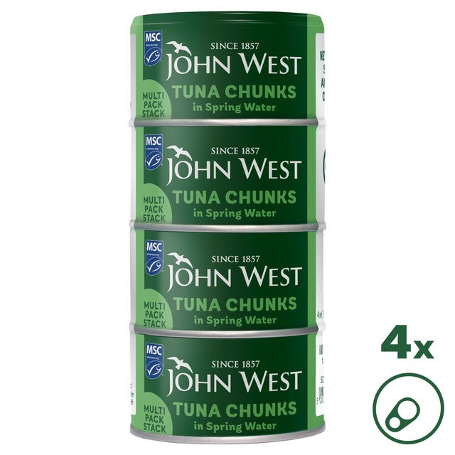 John West tuna chunks in spring water 4 x 125g, UK version