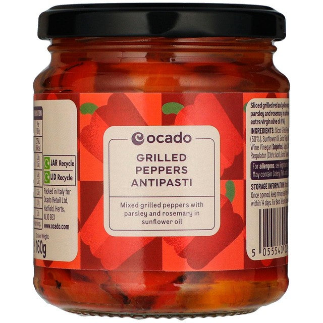 Ocado Grilled Peppers Antipasti 280g, imported from the UK