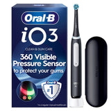 Oral-B iO3 Black electric toothbrush with travel case, imported from the UK
