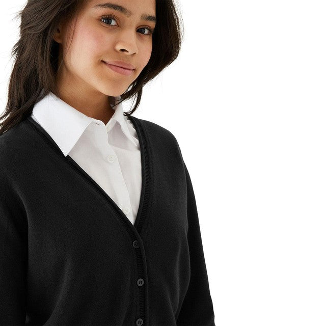 M&S black two-pack children's cotton cardigan 7-8Y, imported from the UK