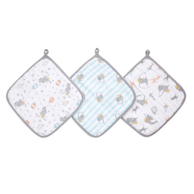 Aden + Anais Dumbo Waschlappen aus Baumwollmull 30x30cm