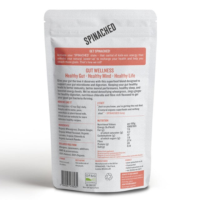 Spinached gut wellness probiotic supplement powder 200g (British brand)