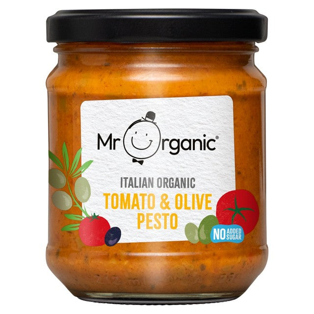 Mr Organic tomato olive pesto sauce 190g, imported from the UK