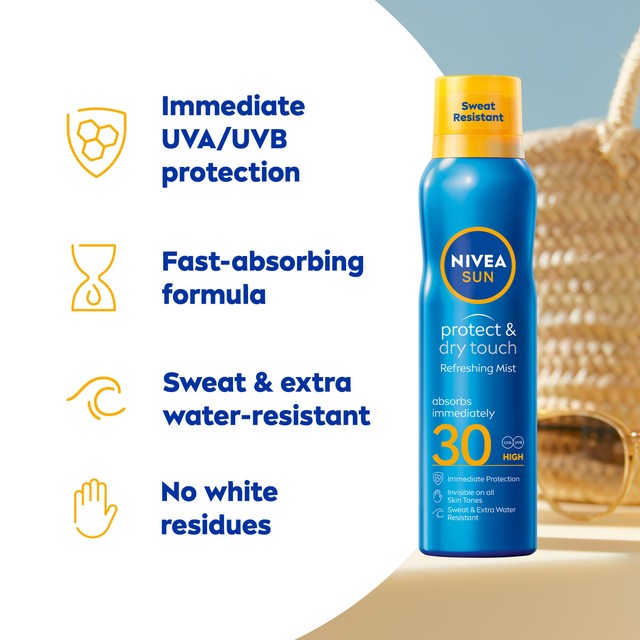 NIVEA SUN Protect & Dry Touch SPF 30 Mist Sunscreen Spray