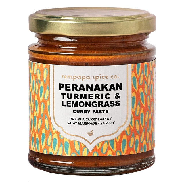 Rempapa Peranakan Turmeric & Lemongrass Curry Paste 180g, imported from the UK