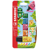 STABILO BOSS MINI Animal Vibes highlighter pack of 5, imported from the UK