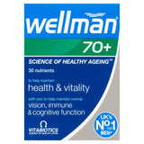 Vitabiotics Wellman 70+ men's multivitamin tablets 30 pack (British brand)