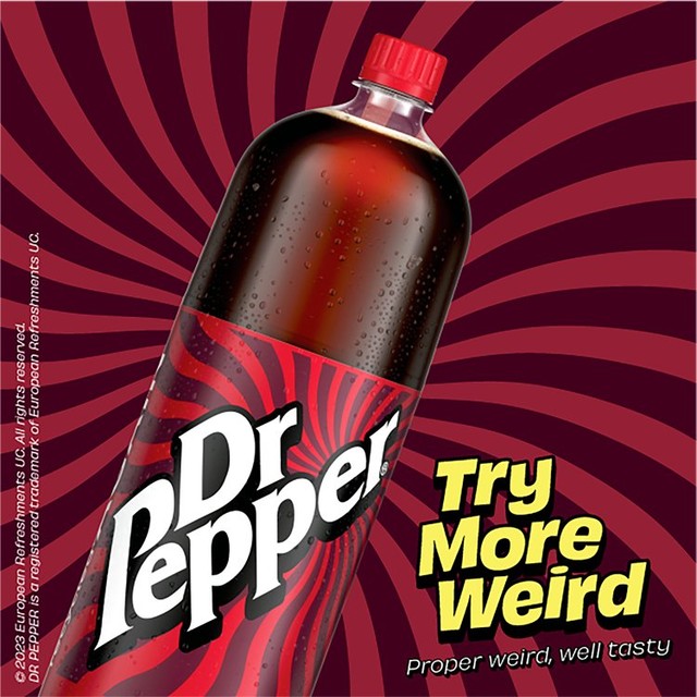 Dr Pepper Sparkling Soft Drink 2L - British product