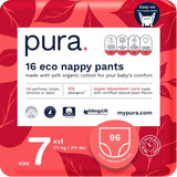 Pura Eco Nappy Pants Size 7 Mega Pack, imported from the UK