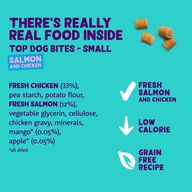 Edgard & Cooper grain-free salmon and chicken dog treats 50g - British product