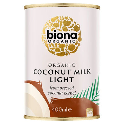 M&S Biona Organic Coconut Milk Light (9% Fat) Canned Coconut Milk 400ml- Buy online at McGrocer
