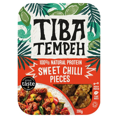 Tiba Tempeh Bio Süß-Chili-marinierte Tempeh-Stücke 200 g